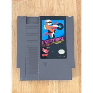 Excitebike Nintendo NES 1985 Vintage Video Game Cartridge 5-Screw NES-EB-USA